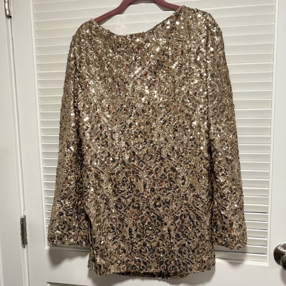 St. John Gold Sequin Top - Picture 4 of 4